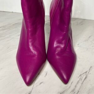 New! Schutz Betsey Cerise Pink Leather Pointy Toe Bootie 8B
